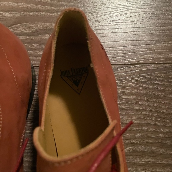 John Fluevog Tudor Prysten Square Toe Lace Up Dress Shoe Leather Portugal Made - Picture 3 of 16